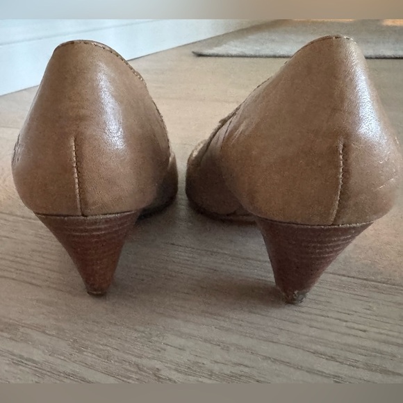 Frye Maya Woven Peep Toe Heeled Shoes Size 6 - Picture 5 of 10